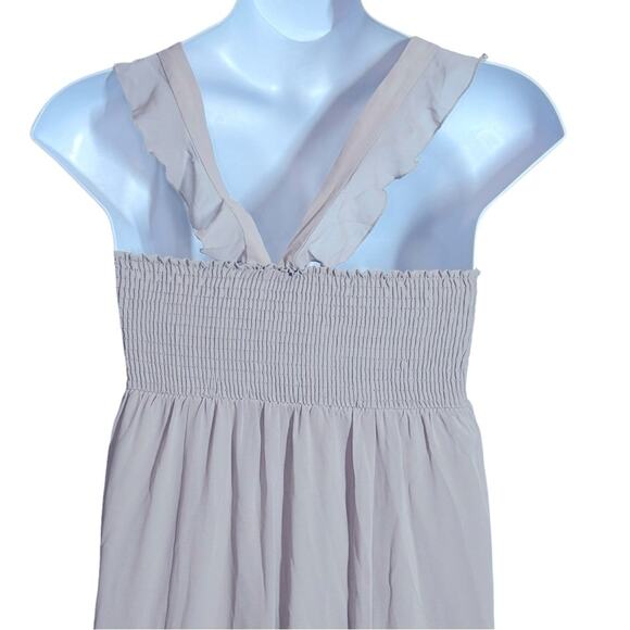 Show Me Your Mumu June Ruffle Maxi Dress M Dove Gray NWT Bridesmaid - Picture 10 of 13